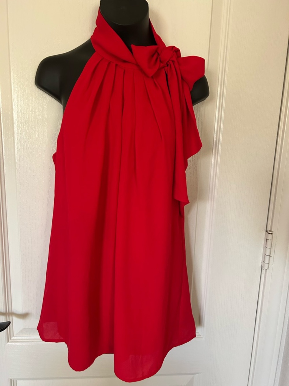 NWT Express Red Halter Top with Neck Tie
